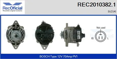 Alternator Suzuki SAMURAI Closed Off-Road Vehicle