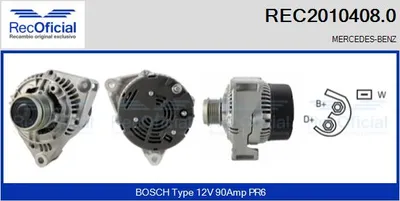 Alternator Mercedes-Benz VITO Bus · Mercedes-Benz VITO Van · Mercedes-Benz V-CLASS