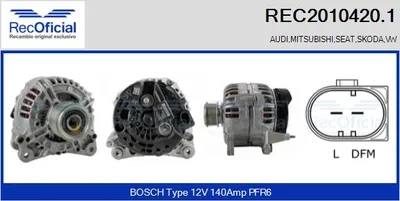 Alternator Seat CORDOBA · Vw SHARAN · Seat ALHAMBRA