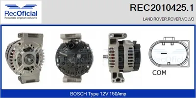 Alternator Volvo XC90 I · Volvo S80 II · Land Rover FREELANDER 2