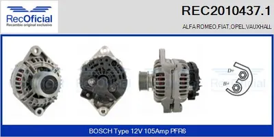 Alternator Fiat STILO · Opel VECTRA C · Opel VECTRA C GTS