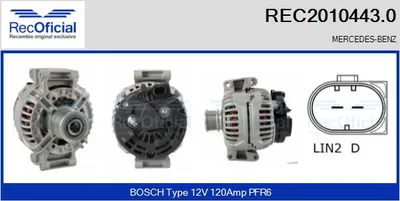 Alternator Mercedes-Benz VIANO · Mercedes-Benz VITO Bus · Mercedes-Benz VITO / MIXTO Van