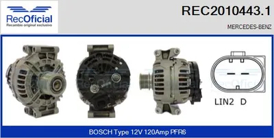 Alternator Mercedes-Benz VIANO · Mercedes-Benz VITO Bus · Mercedes-Benz VITO / MIXTO Van