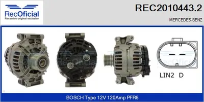 Alternator Mercedes-Benz VIANO · Mercedes-Benz VITO Bus · Mercedes-Benz VITO / MIXTO Van