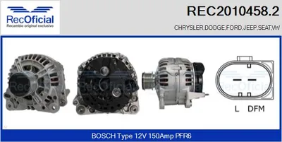 Alternator Vw TRANSPORTER T4 Bus · Vw SHARAN · Ford GALAXY I