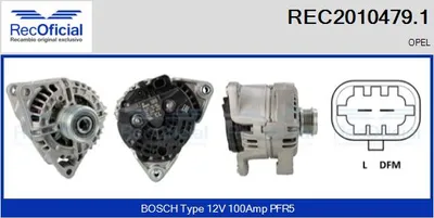 Alternator Opel CORSA D · Opel MERIVA B MPV