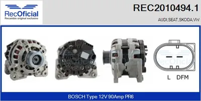 Alternator Vw UP! · Seat Mii · Skoda CITIGO