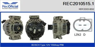 Alternator Mercedes-Benz C-CLASS · Mercedes-Benz C-CLASS Coupe · Mercedes-Benz C-CLASS T-Model