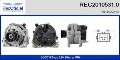 Alternator Skoda FELICIA I · Skoda FELICIA I Estate · Audi A3