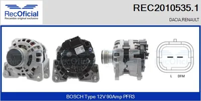Alternator Dacia SANDERO II · Dacia LOGAN II · Dacia LOGAN MCV II