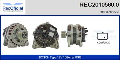 Alternator Nissan PULSAR Hatchback · Nissan QASHQAI II · Renault TALISMAN