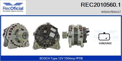 Alternator Nissan PULSAR Hatchback · Nissan QASHQAI II · Renault TALISMAN