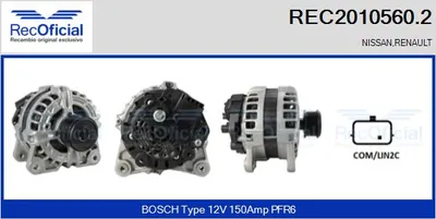 Alternator Nissan PULSAR Hatchback · Nissan QASHQAI II · Renault TALISMAN