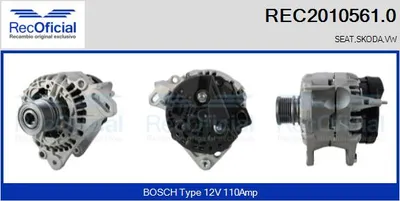 Alternator Skoda FABIA I · Skoda FABIA I Combi · Skoda FABIA I Saloon