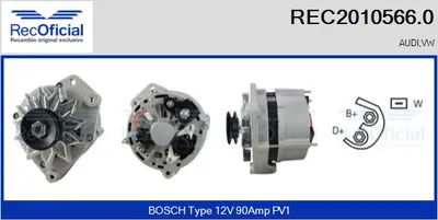 Alternator Vw PASSAT B2 Variant · Vw TRANSPORTER T4 Bus · Vw TRANSPORTER T4 Van