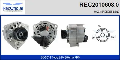 Alternator Mercedes-Benz T2/LN1 Van · Mercedes-Benz T2/LN1 Platform/Chassis · Mercedes-Benz T2/LN1 Cab with engine