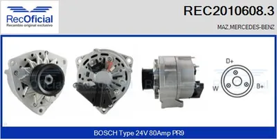 Alternator Mercedes-Benz T2/LN1 Van · Mercedes-Benz T2/LN1 Platform/Chassis · Mercedes-Benz T2/LN1 Cab with engine
