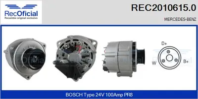 Alternator Mercedes-Benz VARIO Bus · Mercedes-Benz VARIO Van · Mercedes-Benz VARIO Platform/Chassis