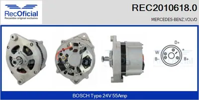Alternator Mercedes-Benz VARIO Bus · Mercedes-Benz VARIO Van · Mercedes-Benz VARIO Platform/Chassis