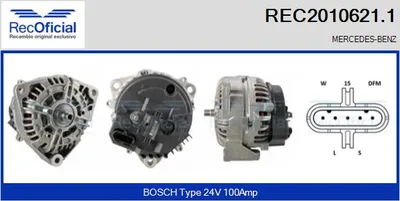 Alternator Mercedes-Benz G-CLASS · Mercedes-Benz VARIO Bus · Mercedes-Benz VARIO Van