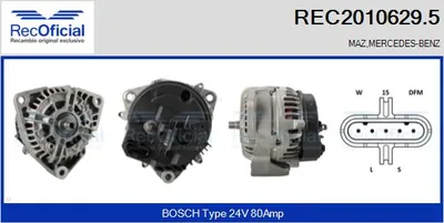 Alternator Mercedes-Benz VARIO Bus · Mercedes-Benz VARIO Van · Mercedes-Benz VARIO Platform/Chassis