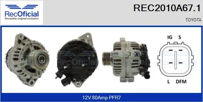 Alternator Toyota HIACE IV Bus · Toyota LAND CRUISER 90 · Toyota HIACE IV Van