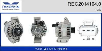 Alternator Ford KA · Ford FIESTA V · Ford FUSION