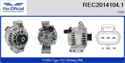 Alternator Ford KA · Ford FIESTA V · Ford FUSION
