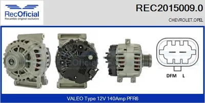 Alternator Opel CORSA D · Opel ASTRA J · Opel MERIVA B MPV