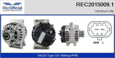 Alternator Opel CORSA D · Opel ASTRA J · Opel MERIVA B MPV