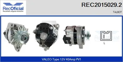Alternator Talbot RANCHO · Talbot MURENA · Talbot HORIZON
