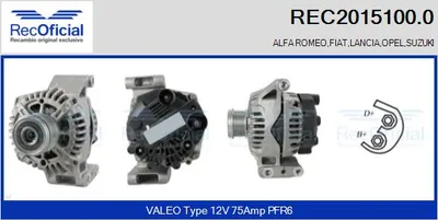 Alternator Fiat STRADA Pickup · Fiat PUNTO · Opel AGILA