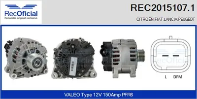 Alternator Peugeot 406 · Citroën JUMPY I · Fiat SCUDO Bus