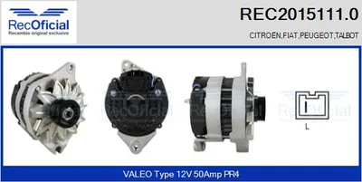 Alternator Peugeot J5 Bus · Citroën ZX · Peugeot 205 I