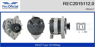 Alternator Renault RAPID Box Body/MPV · Renault CLIO I · Renault 19 I