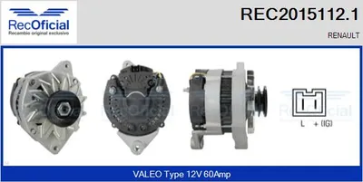 Alternator Renault RAPID Box Body/MPV · Renault CLIO I · Renault 19 I