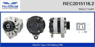 Alternator Renault RAPID Box Body/MPV · Talbot MURENA · Talbot TAGORA