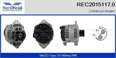 Alternator Citroën JUMPER I Bus · Fiat DUCATO Van · Peugeot BOXER Bus