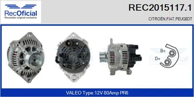 Alternator Citroën JUMPER I Bus · Fiat DUCATO Van · Peugeot BOXER Bus