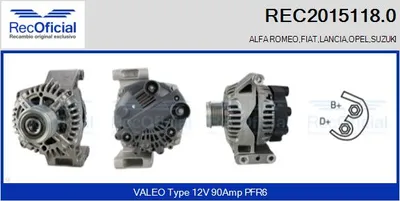 Alternator Opel ASTRA G Hatchback · Opel ASTRA G Saloon · Fiat STRADA Pickup