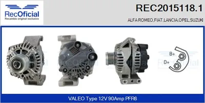 Alternator Opel ASTRA G Hatchback · Opel ASTRA G Saloon · Fiat STRADA Pickup
