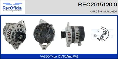 Alternator Citroën JUMPER I Bus · Peugeot 806 · Citroën ZX
