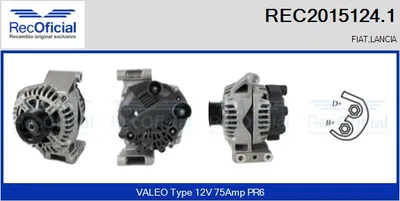 Alternator Fiat STRADA Pickup · Fiat PUNTO · Fiat DOBLO Box Body/MPV