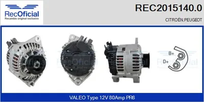 Alternator Citroën XANTIA · Citroën ZX · Peugeot 205 II