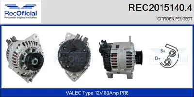 Alternator Citroën XANTIA · Citroën ZX · Peugeot 205 II