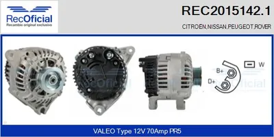 Alternator Peugeot 106 I · Rover 100 / METRO Hatchback · Citroën AX