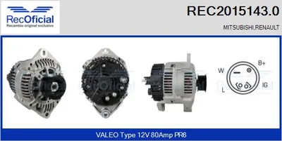 Alternator Renault RAPID Box Body/MPV · Renault CLIO I · Mitsubishi CARISMA