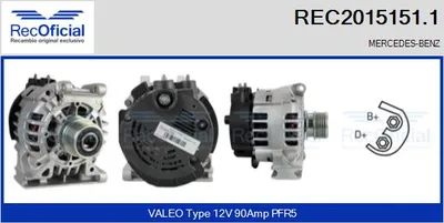 Alternator Mercedes-Benz A-CLASS · Mercedes-Benz VANEO