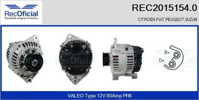 Alternator Citroën JUMPER I Bus · Peugeot 806 · Citroën XANTIA