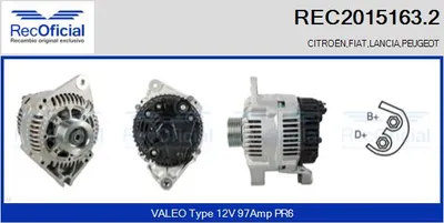 Alternator Citroën JUMPER I Bus · Peugeot 806 · Citroën XANTIA